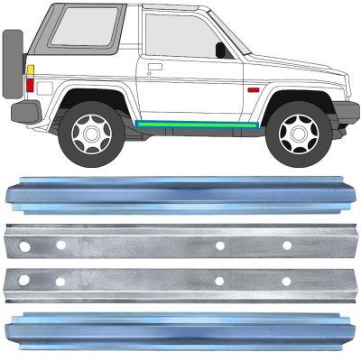 Panel de reparación del umbral interior y exterior para Daihatsu Feroza Rocky Fourtrak 1984-1993 / Izquierda+Derecha / Conjunto 17015