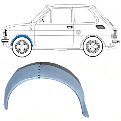 Panel de reparación guardabarros delantero interno para Fiat 126p 1972-1978 / Izquierda 10216