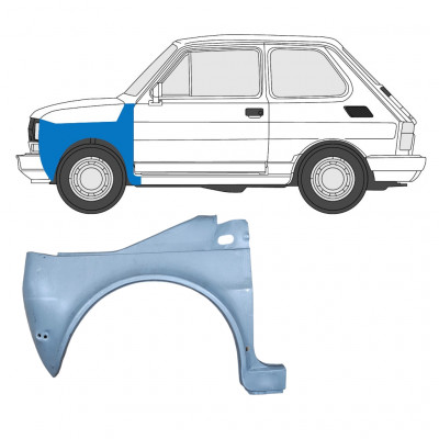 Guardabarro delantero para Fiat 126p 1985-1994 / Izquierda 7576