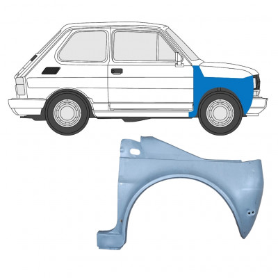 Guardabarro delantero para Fiat 126p 1985-1994 / Derecho 7575