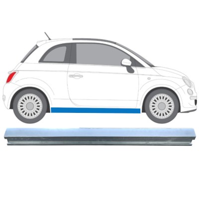 Panel de reparación umbral parte inferior para Fiat 500 2007-2018 / Derecho 16068
