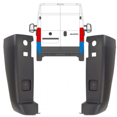 Esquina parachoques trasero para Fiat Ducato 2006-2018 / Conjunto 9937