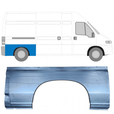 FIAT DUCATO BOXER RELAY DISTANCIA ENTRE EJES MEDIA BATALLA LARGA 1994- PANEL DE REPARACIÓN DEL ALERÓN TRASERO PANEL DERECHA