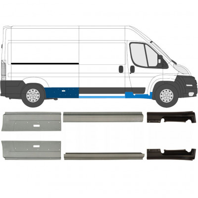 Panel de reparación del umbral para Fiat Ducato 2006- / Izquierda = Derecha (simétrico) / Conjunto 9702