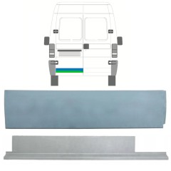 Panel de reparación puerta trasera baja interna + externa para Fiat Ducato 1994-2006 / Izquierda / Conjunto 9750