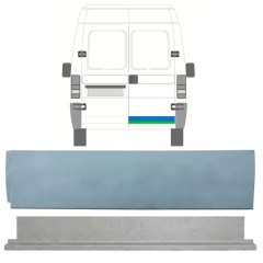 Panel de reparación puerta trasera baja interna + externa para Peugeot Boxer 1994-2006 / Derecho / Conjunto 14042