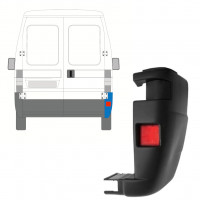 Esquina parachoques trasero para Fiat Ducato 2002-2006 / Derecho 7713