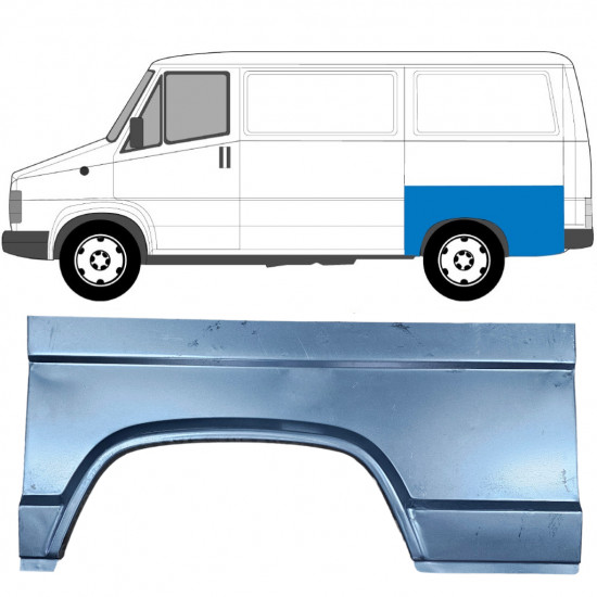 Panel de reparación guardabarros trasero para Fiat Ducato / C25 / J5 1981-1994 / Izquierda 6516