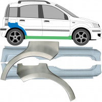 Panel de reparación del umbral + guardabarros trasero para Fiat Panda 2003-2012 / Izquierda+Derecha / Conjunto 6496