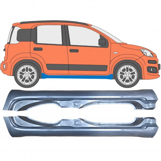 Umbral completo para Fiat Panda 2012- / Izquierda+Derecha / Conjunto 6497