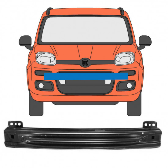 FIAT PANDA 2012- REFUERZO PARAGOLPES PARA COCHE