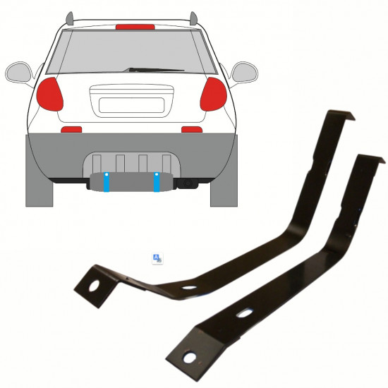 FIAT SEDICI 2006-2014 ABRAZADERAS DEL DEPÓSITO DE COMBUSTIBLE