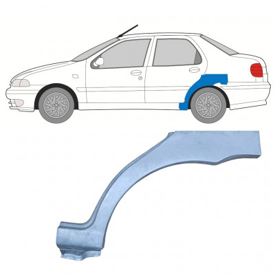 Panel de reparación guardabarros trasero para Fiat Siena 1997-2001 / Izquierda 8131