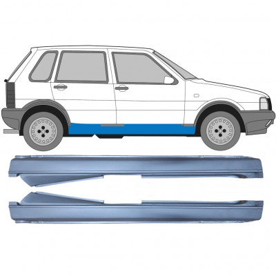 Panel de reparación del umbral para Fiat Uno 1983-2002 / Izquierda+Derecha / Conjunto 9666