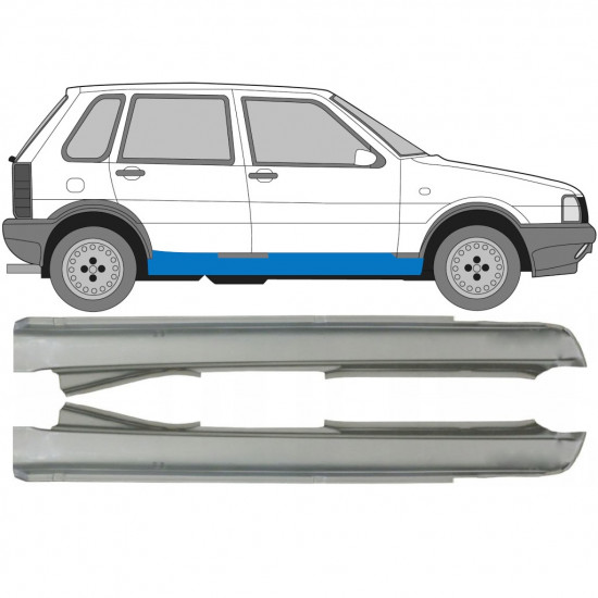 Panel de reparación del umbral para Fiat Uno 1983-2002 / Izquierda+Derecha / Conjunto 9666