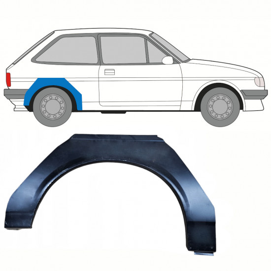 Panel de reparación guardabarros trasero para Ford Fiesta 1983-1989 / Derecho 8749