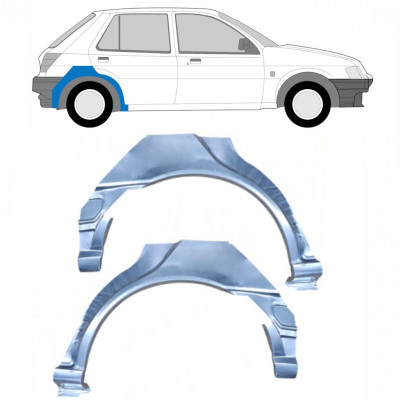 Panel de reparación guardabarros trasero para Ford Fiesta 1989-1995 / Izquierda+Derecha / Conjunto 10526