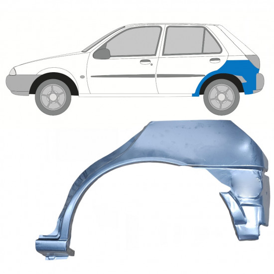 Panel de reparación guardabarros trasero para Ford Fiesta 1995-1999 / Izquierda 11022