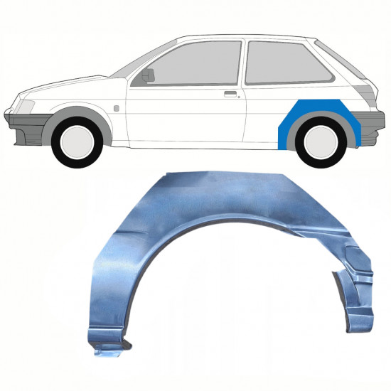 Panel de reparación guardabarros trasero para Ford Fiesta 1989-1995 / Izquierda 8746