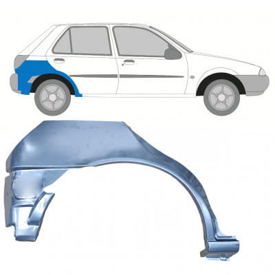 Panel de reparación guardabarros trasero para Ford Fiesta 1995-1999 / Derecho 11021