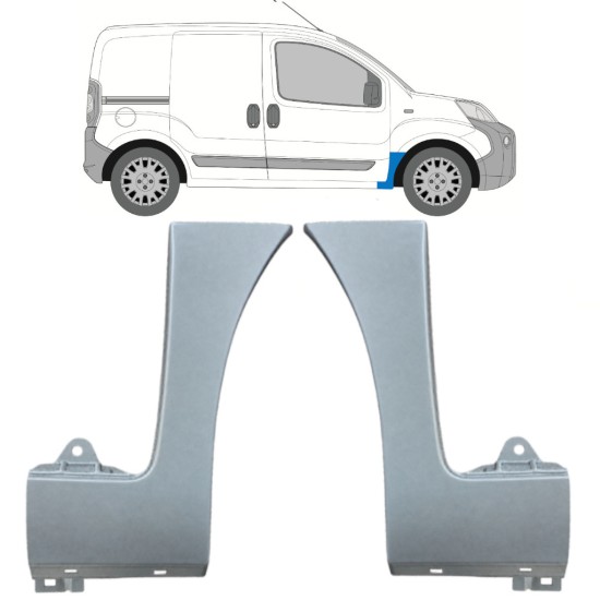 Panel de reparación guardabarros delantero para Peugeot Bipper 2007-2017 / Izquierda+Derecha 16946