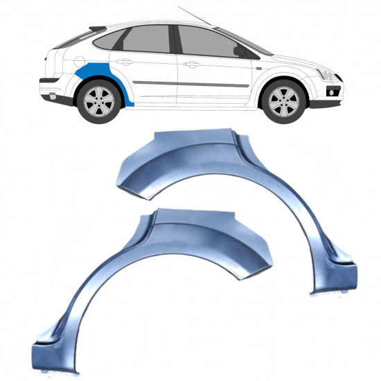 Panel de reparación guardabarros trasero para Ford Focus 2004-2011 / Izquierda+Derecha / Conjunto 9425