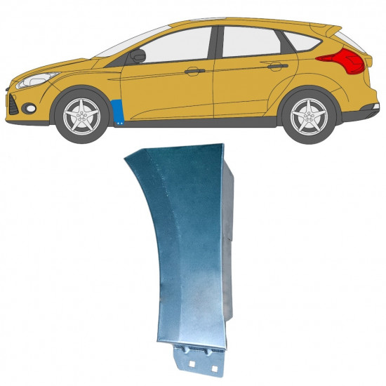 Panel de reparación guardabarros delantero para Ford Focus 2010-2018 / Izquierda 12873