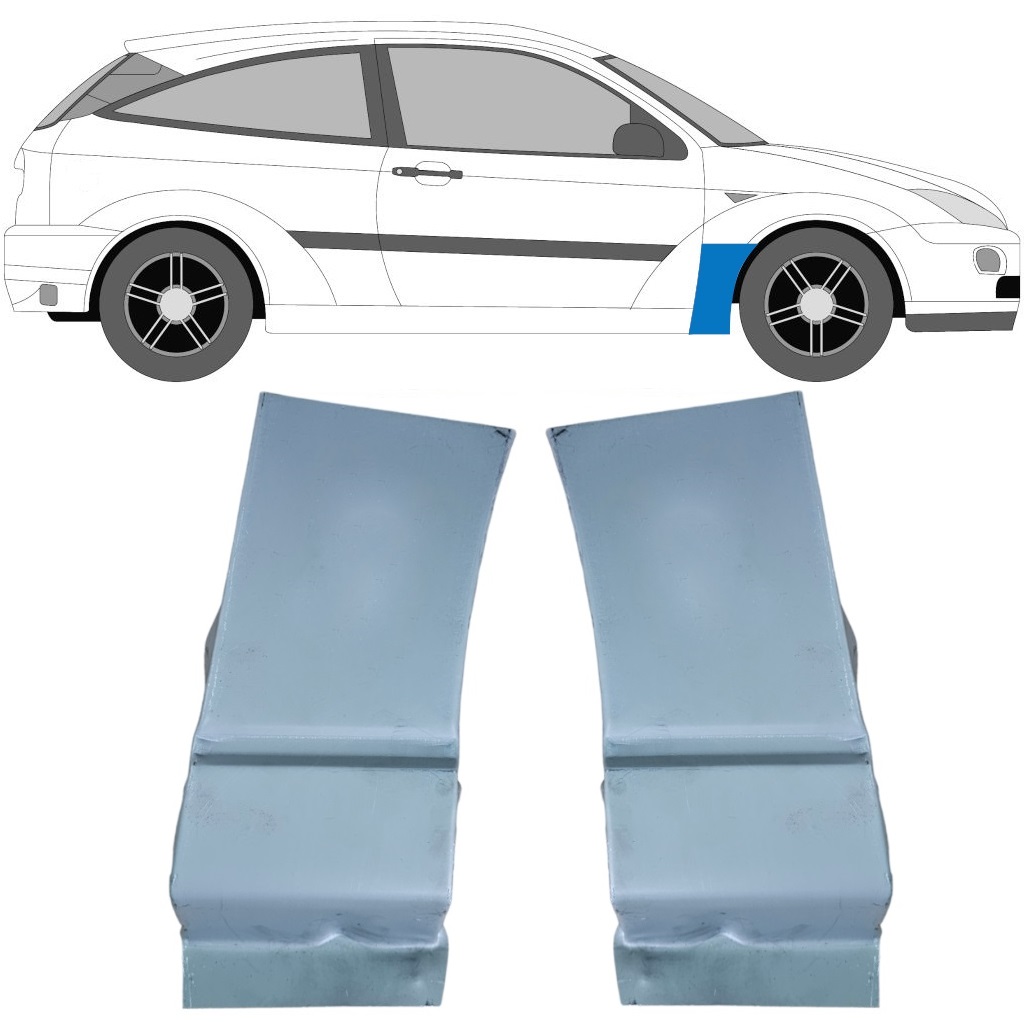 Panel De Reparación Guardabarros Delantero Para Ford Focus 1998-2007 / Izquierda+Derecha / Conjunto 9615