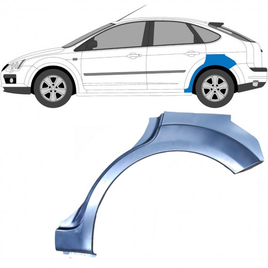 FORD FOCUS 2004-2011 4/5 PUERTAS PANEL DE REPARACIÓN DEL ALERÓN TRASERO / IZQUIERDA