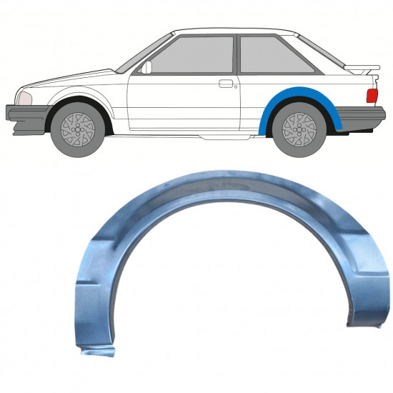 Panel de reparación guardabarros trasero para Ford Escort 1980-1986 / Izquierda 7817