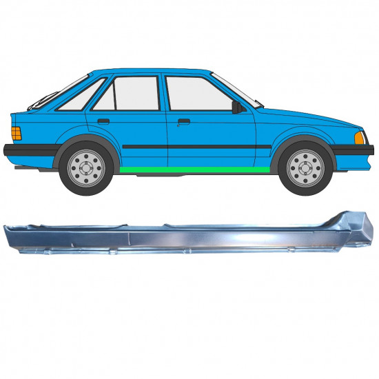 Umbral completo para Ford Escort 1980-1986 / Derecho 7818