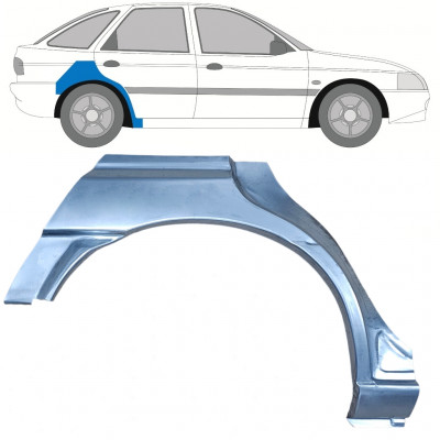 Panel de reparación guardabarros trasero para Ford Escort 1995-2000 / Derecho 8990