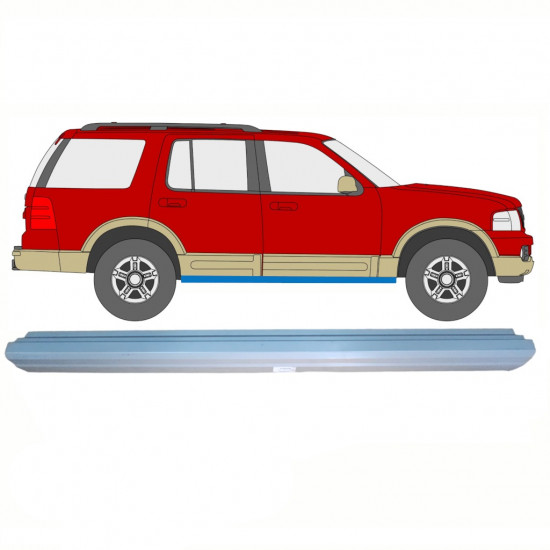 FORD EXPLORER 2001-2010 PANEL DE REPARACIÓN DEL UMBRAL / DERECHA = IZQUIERDA