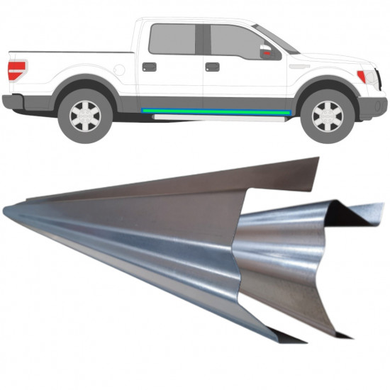 Panel de reparación del umbral interior y exterior para Ford F-150 2008-2014 / Izquierda = Derecha (simétrico) / Conjunto 11754