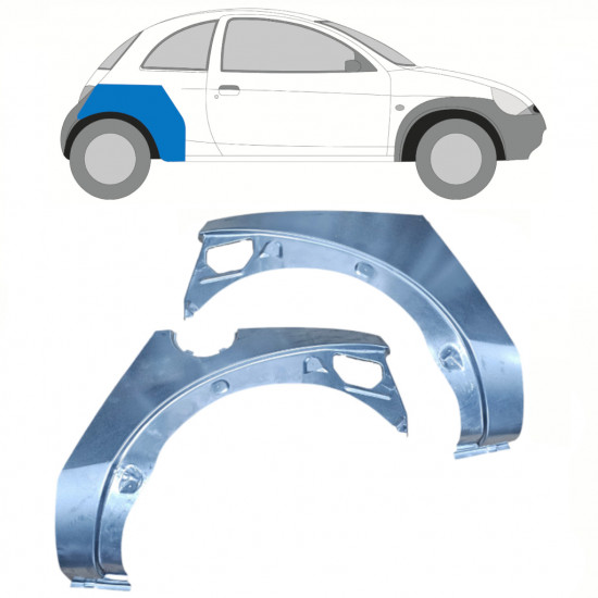 Panel de reparación guardabarros trasero para Ford KA 1996-2008 / Izquierda+Derecha / Conjunto 10771