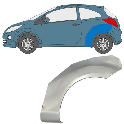 Panel de reparación guardabarros trasero para Ford Ka 2008-2016 / Izquierda 15064
