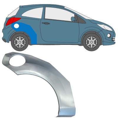 Panel de reparación guardabarros trasero para Ford Ka 2008-2016 / Derecho 15063