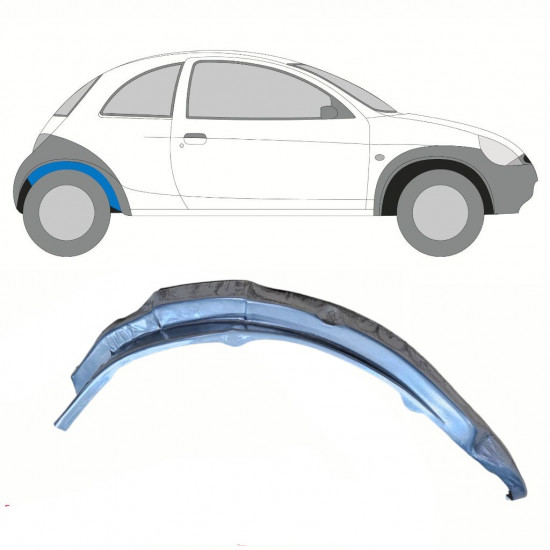 Panel de reparación guardabarros trasero interno para Ford KA 1996-2008 / Derecho 10772