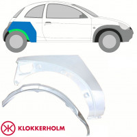 Panel de reparación guardabarros trasero interna + externa para Ford KA 1996-2008 / Derecho / Conjunto 10775