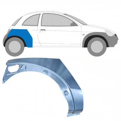 Panel de reparación guardabarros trasero para Ford KA 1996-2008 / Derecho 10769