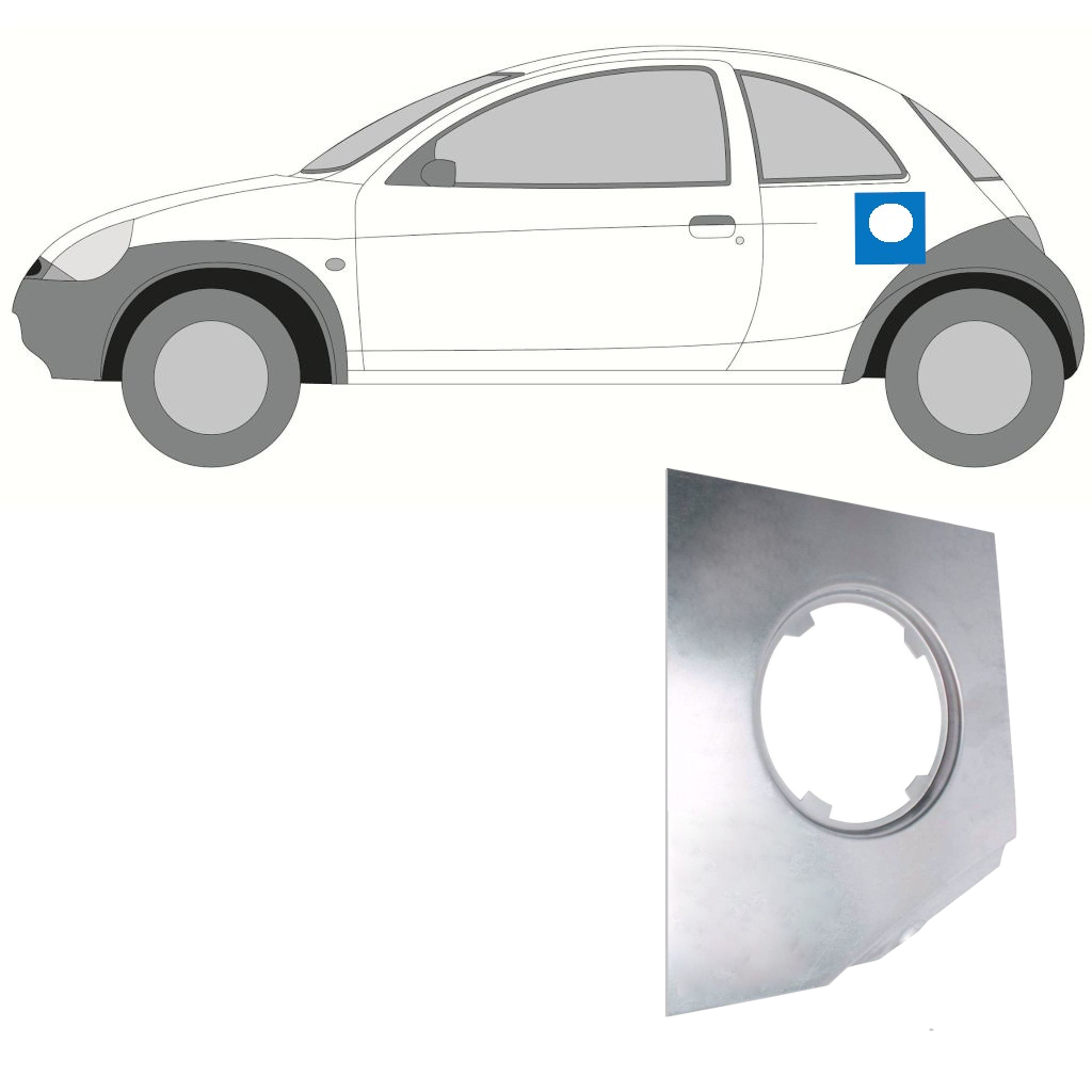 Panel De Reparación Boca De Combustible Para Ford Ka 1996-2008 7252