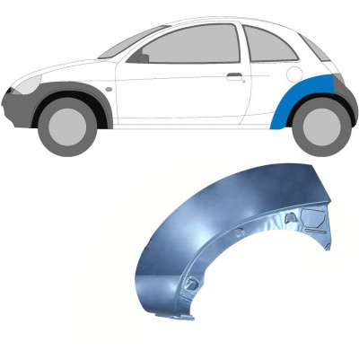 Panel de reparación guardabarros trasero para Ford KA 1996-2008 / Izquierda 6605