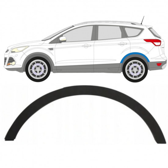 FORD KUGA 2013-2016 EMBELLECEDOR DEL PASO DE RUEDA TRASERO / IZQUIERDA