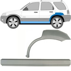 Panel de reparación del umbral + guardabarros trasero para Ford Maverick 2001-2008 / Izquierda / Conjunto 10103