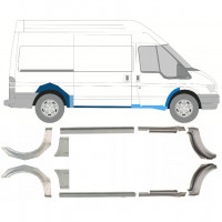 Panel de reparación del umbral + guardabarros trasero para Ford Transit 2000-2013 / MWB / Izquierda+Derecha / Conjunto 10637