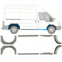 Panel de reparación del umbral + guardabarros trasero para Ford Transit 2000-2013 / Conjunto 9692