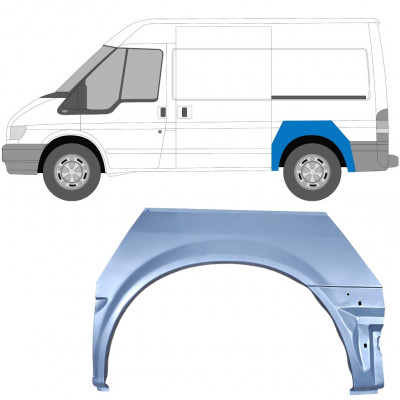 FORD TRANSIT 2000-DISTANCIA ENTRE EJES CORTA PANEL DE REPARACIÓN DEL ALERÓN TRASERO / IZQUIERDA