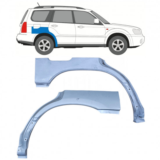 Panel de reparación guardabarros trasero para Subaru Forester Sg 2002-2008 / Izquierda+Derecha / Conjunto 9896