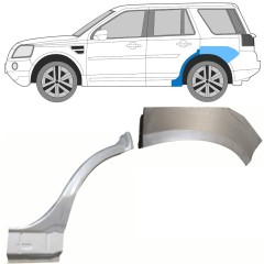 Panel de reparación guardabarros trasero para Land Rover Freelander 2006-2016 / Izquierda / Conjunto 8966
