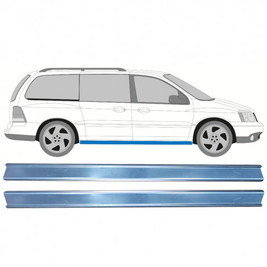 Panel de reparación del umbral para Ford Freestar 2004-2007 / Izquierda = Derecha (simétrico) / Conjunto 9951